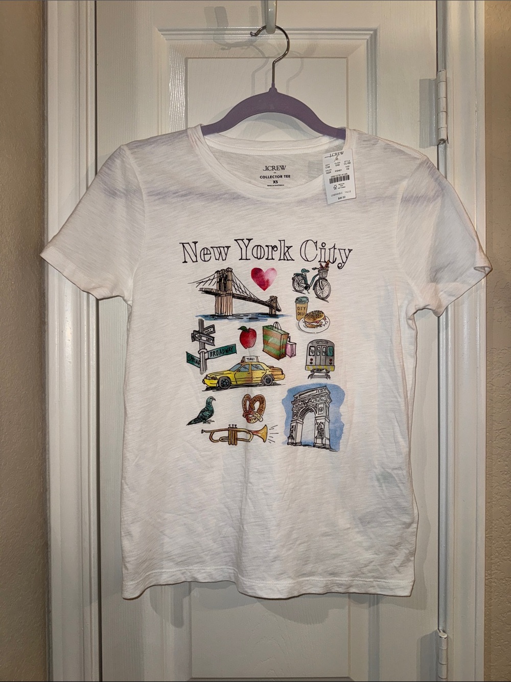 J. Crew White New York City Icon Graphic Tee